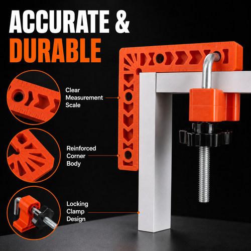 Buy 1 Get 5 4-Inch 90 Degree Right Angle Positioning Squares with Locking Clamps, ABS L-Shaped Corner Ruler for Woodworking, Cabinet Assembly, Picture Frames and Box Joining, COD Free Shipping and Pay on Delivery