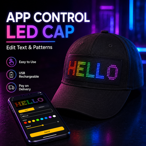 LED Bluetooth Display Cap Custom Text Animation Hat for Advertising Fashion and Events in Kenya