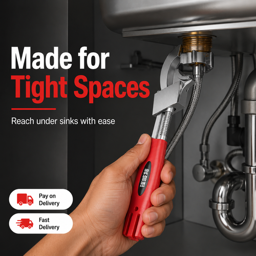 Multifunctional Plumbing Wrench Adjustable Spanner Hardware Tool, Adjustable Jaw Pipe Repair Wrench with Strong Steel Body, Ergonomic Handle, Compact Design, Local Shipping, COD Free Shipping, Pay on Delivery