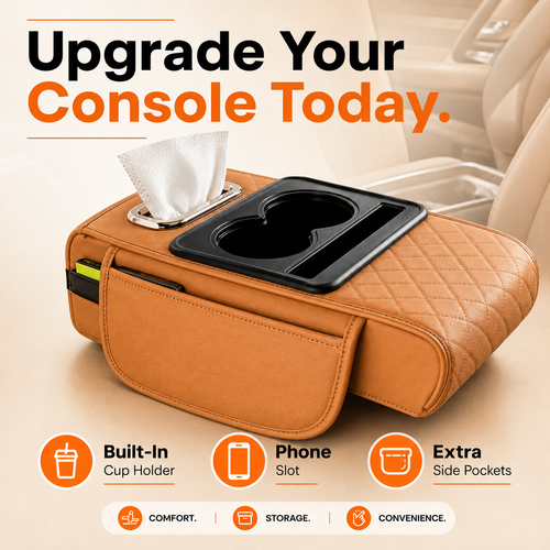 Multifunctional car armrest cushion