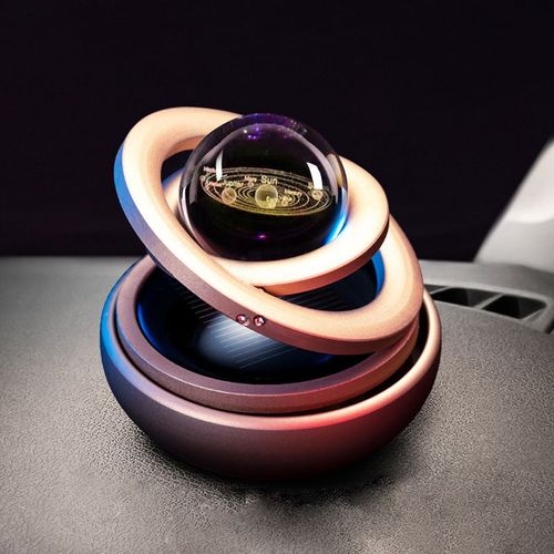 Perfume solar de alta qualidade, anel duplo magnético, fragrância do veículo, rotação automática, purificador de ar do carro|SBDA00103