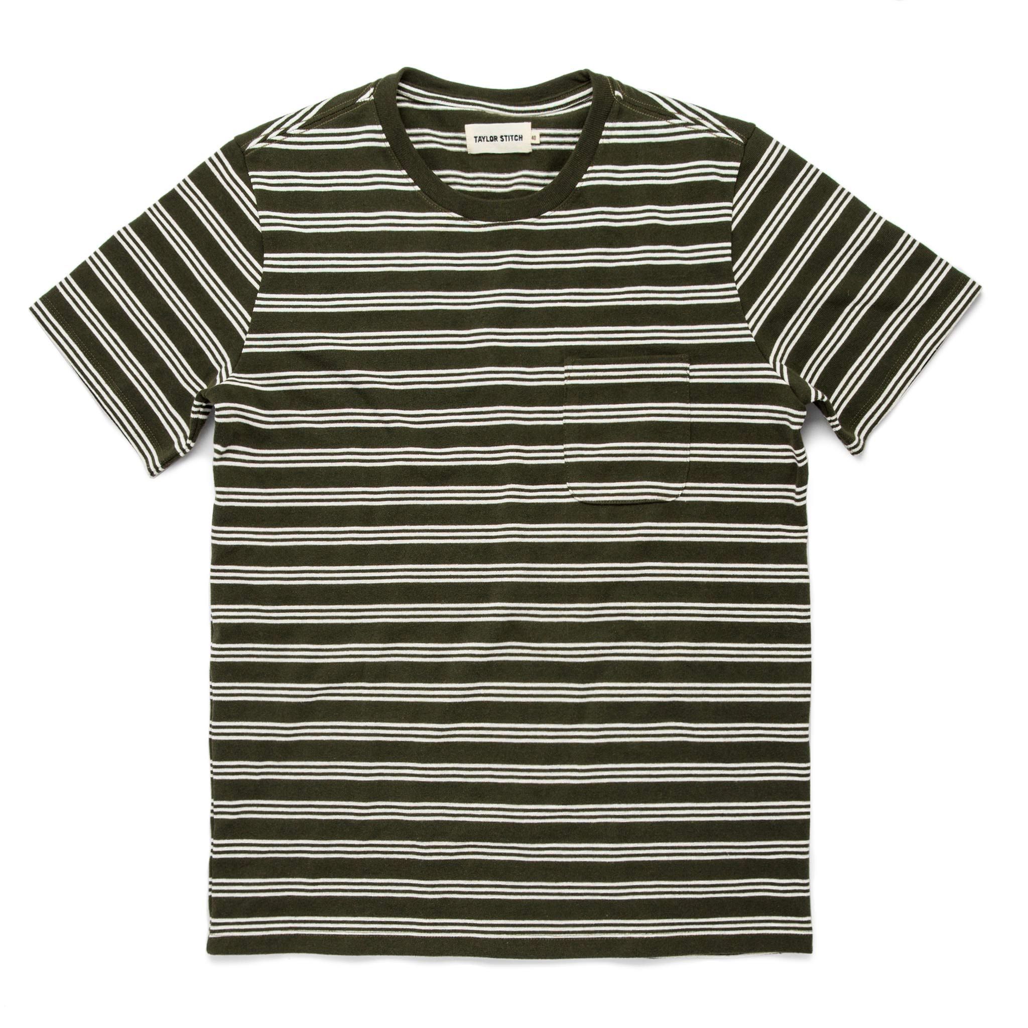 Uaoav Heavy Bag Tee in Cypress Stripe