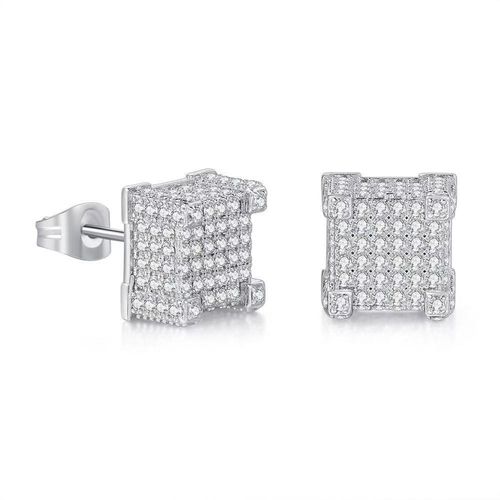 Fully paved diamond stud earrings