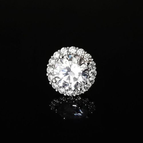12mm Oversized Pave Diamond Hip-Hop Earrings