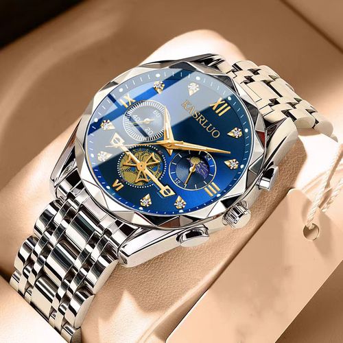 The Casaro New Multifunctional Quartz Watch, Versatile and Trendy Wristwatch, Six-Needle Chronograph, Casual Fashionable Men's Alloy Watch