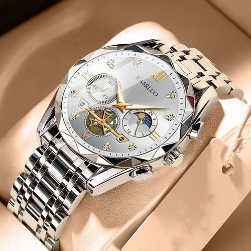 The Casaro New Multifunctional Quartz Watch, Versatile and Trendy Wristwatch, Six-Needle Chronograph, Casual Fashionable Men's Alloy Watch