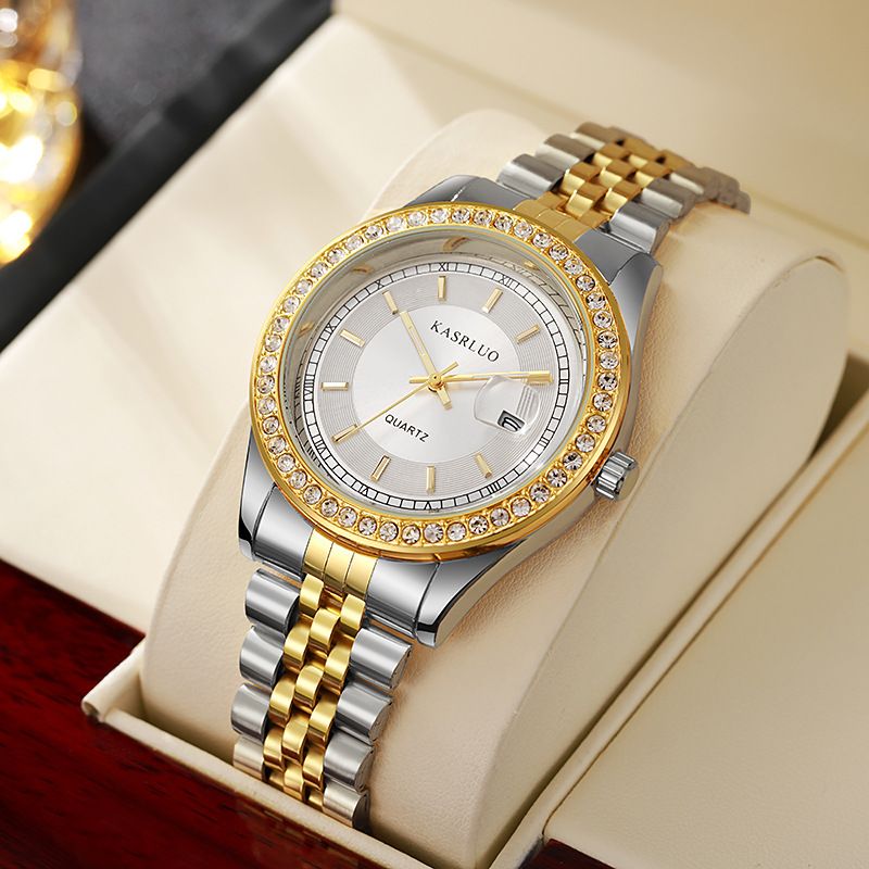 Men's student watch, trendy, high-end, niche, fashionable, casual, waterproof, luminous, large dial quartz watch, new style wristwatch