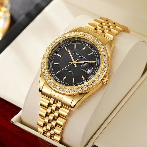 Men's student watch, trendy, high-end, niche, fashionable, casual, waterproof, luminous, large dial quartz watch, new style wristwatch