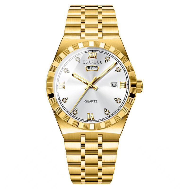 Men's Watch 2025 New Model Stainless Steel Waterproof Non-Mechanical Luminous Calend