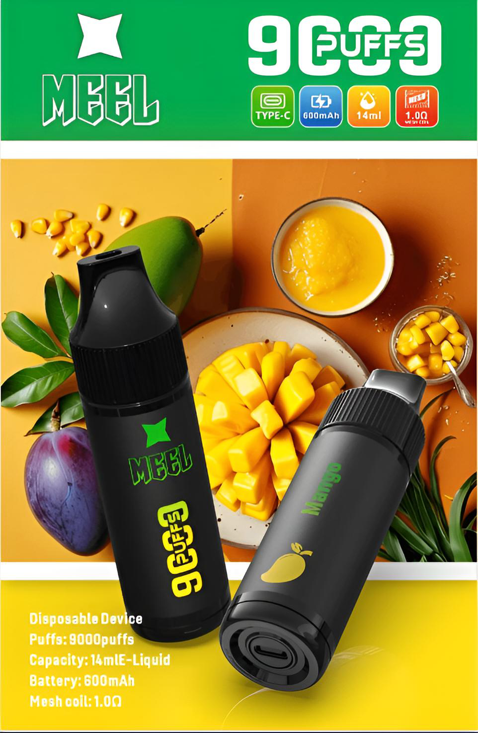 Meel 9000 Puffs 拋棄式電子煙 可充電一次性煙桿 台灣現貨