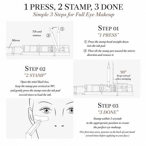 3-in-1 Lower Lash, Eyeliner & Beauty Mark Stamp Kit