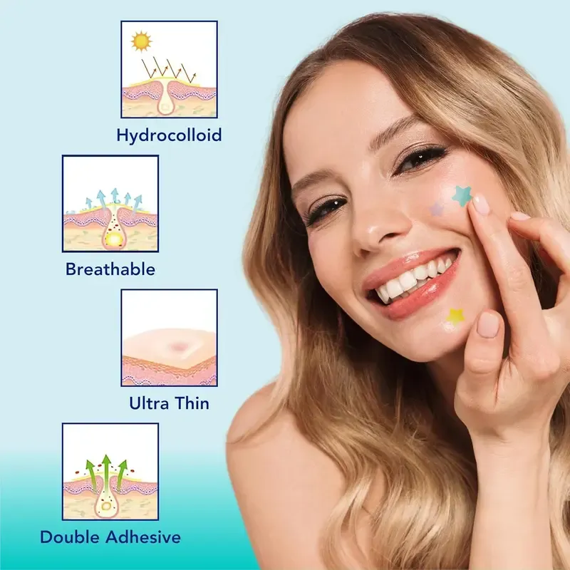 1400 Pieces Facial Hydrocolloid Acne Patches Acne Pimple Patch Cute Star Shaped Coverings Acne Stickers Acne Clearing Products Alcohol Free Odorless Gentle Mild and Non Irritating Suitable for All Skin Types Mothers Day Gift