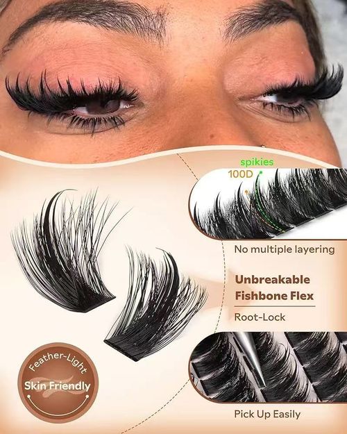 Spiky Slay Manga Lash Clusters With Spikes Pre-Spikes Wispy Cluster Eyelash Extensions Fluffy Anime Eyelashes Clusters Reusable Faux Mink Fairy Individual Lash Extension D Curve 12-18mm 204 Pieces - Cosmetic, Makeup