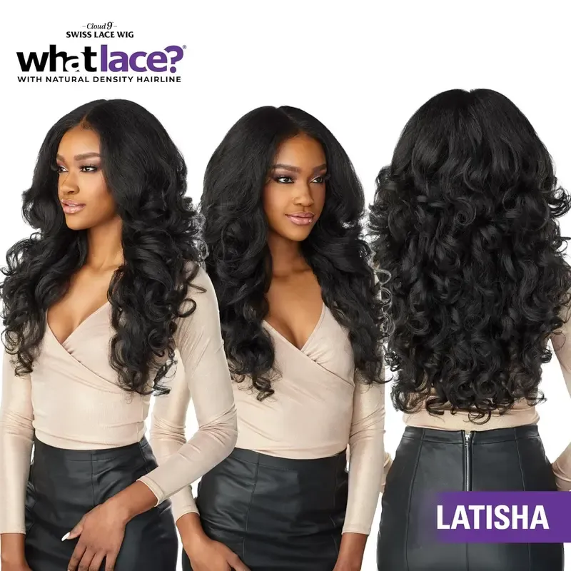 Sensationnel HD Lace Front Hyperrealism Wig - Cloud 9 What Lace 13X6 Latisha, Curly Hair, Realistic Illusion Hairline, Natural Density, Synthetic Wigs for Women, Protective Hairstyles, Unisex