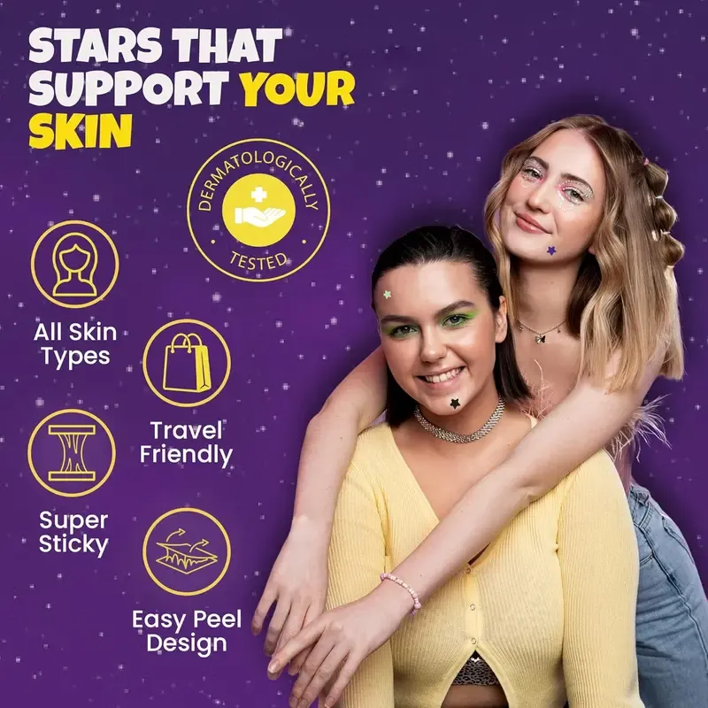 1400 Pieces Facial Hydrocolloid Acne Patches Acne Pimple Patch Cute Star Shaped Coverings Acne Stickers Acne Clearing Products Alcohol Free Odorless Gentle Mild and Non Irritating Suitable for All Skin Types Mothers Day Gift