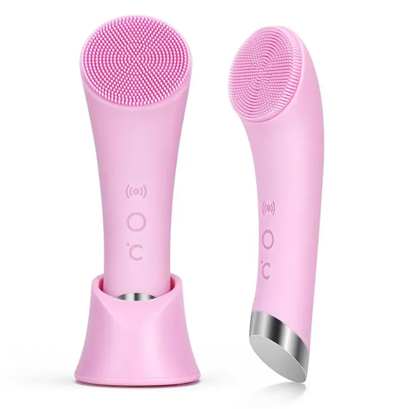 Heatable Vibrating Electric Silicone Facial Cleansing Brush - Adjustable, Rechargeable Battery-Powered, Deep Cleansing Pore Scrubber with Massage for Gentle Exfoliation, Beauty Products Self Care Gadgets for Women,back to school,back to school haul