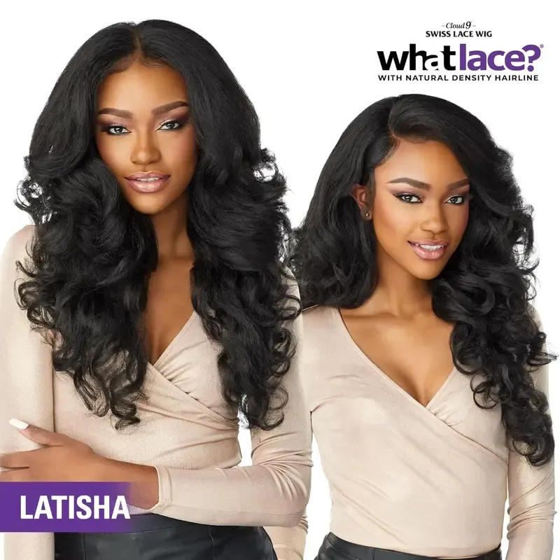 Sensationnel HD Lace Front Hyperrealism Wig - Cloud 9 What Lace 13X6 Latisha, Curly Hair, Realistic Illusion Hairline, Natural Density, Synthetic Wigs for Women, Protective Hairstyles, Unisex