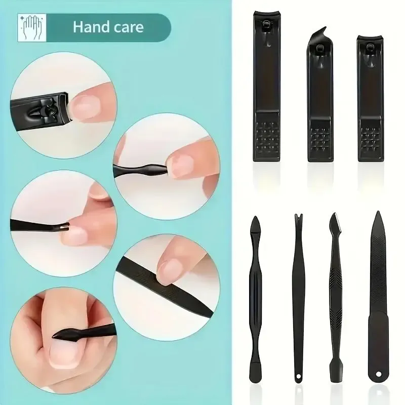 24-Piece Stainless Steel Nail Clippers Set - Professional Manicure & Pedicure Kit with Fingernail Clippers, At Home Manicure Tools, Complete Nail Care Accessories, Sharp Durable Nippers, Storage Box, Boyfriend Stocking Stuffers