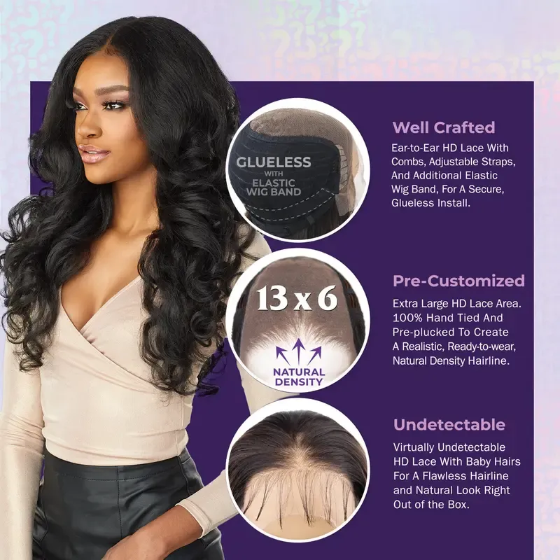Sensationnel HD Lace Front Hyperrealism Wig - Cloud 9 What Lace 13X6 Latisha, Curly Hair, Realistic Illusion Hairline, Natural Density, Synthetic Wigs for Women, Protective Hairstyles, Unisex
