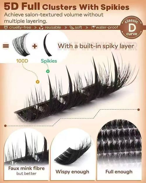 Spiky Slay Manga Lash Clusters With Spikes Pre-Spikes Wispy Cluster Eyelash Extensions Fluffy Anime Eyelashes Clusters Reusable Faux Mink Fairy Individual Lash Extension D Curve 12-18mm 204 Pieces - Cosmetic, Makeup