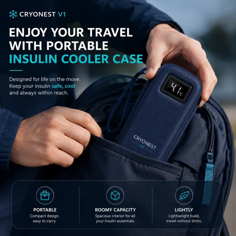 🔥Hot Seller🔥 COD！Insulin Cooler Travel Case with Temperature Display