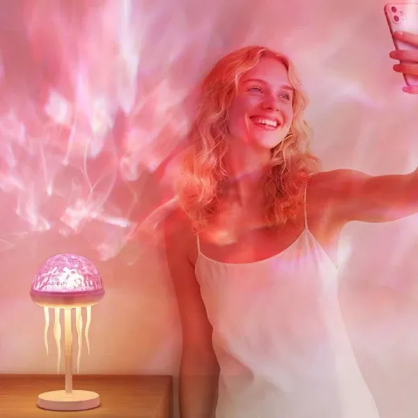 Rechargeable Jellyfish Aurora Lamp with Remote