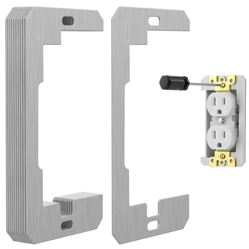 20 Pcs Wall Plate Spacer,Spacers for Electrical Outlets, Metal Flush Fit Device Leveling Plates for Electrical Outlet Repair, Fix Loose Outlets and Electrical Boxes