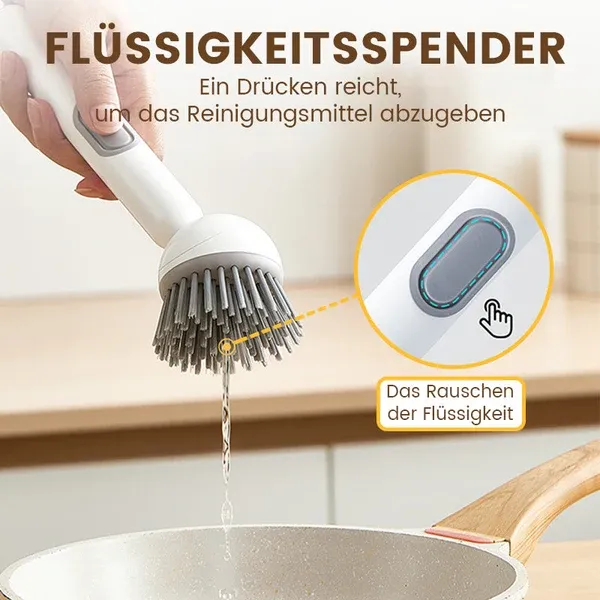 🍳Two rotating long-handled cleaning brushes – a real must-have💦