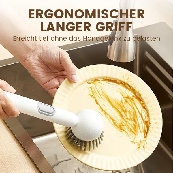 🍳Two rotating long-handled cleaning brushes – a real must-have💦
