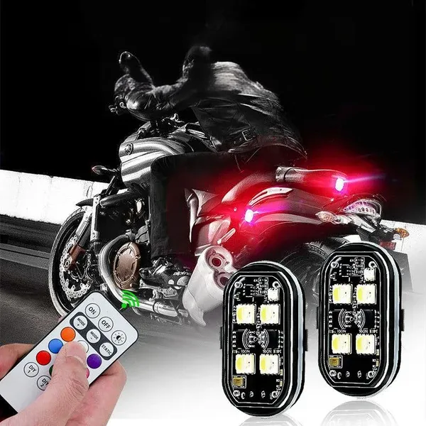 📢50 per cent off!! New model: portable LED vehicle warning lights with two lights and one remote control • Remote-controlled & ultra-bright flashing