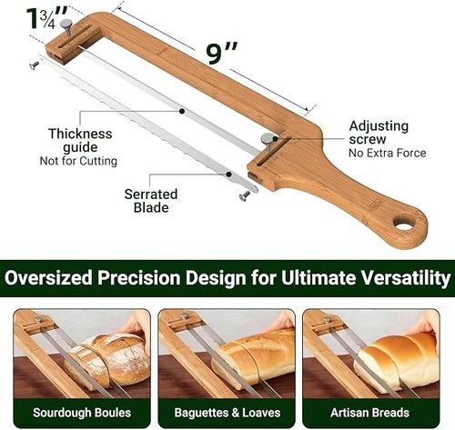Adjustable Bread Slicer – Serrated Stainless Steel Blade