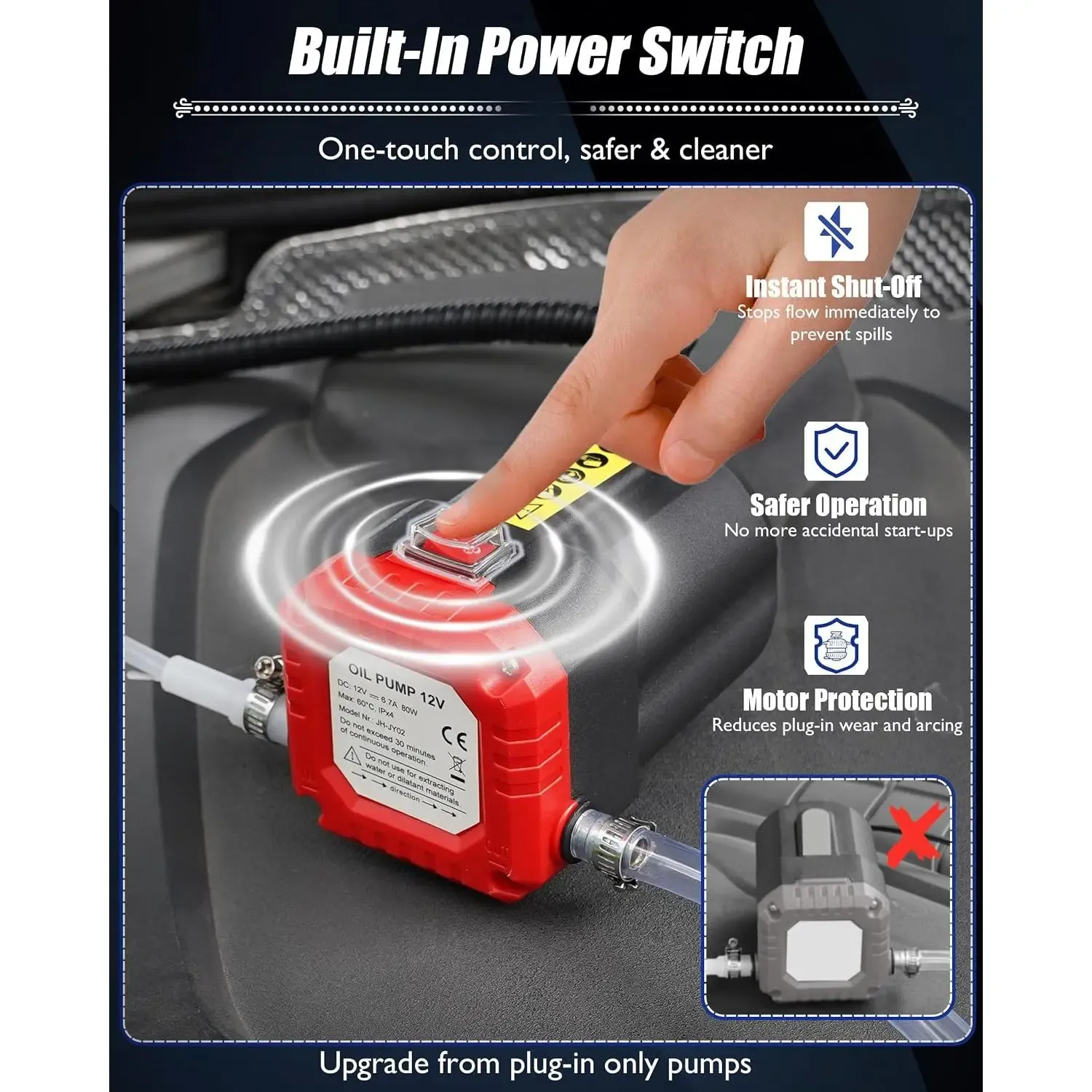 12V 80W Oil Extractor Pump