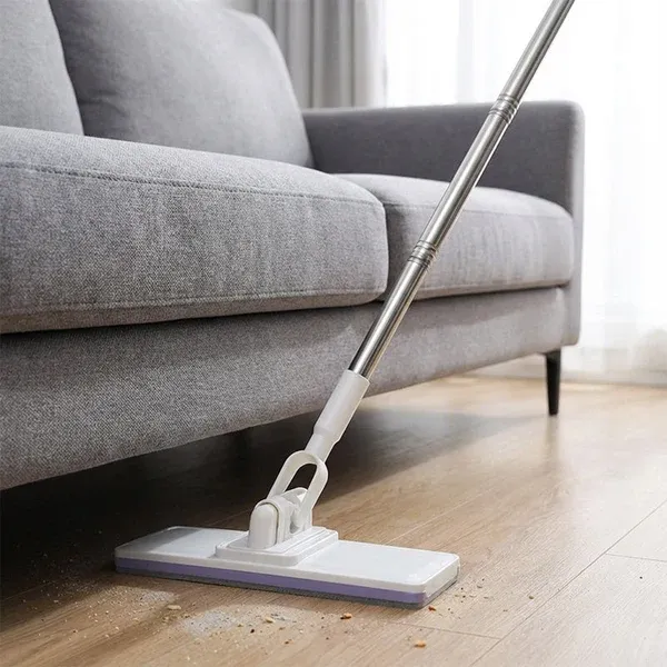 Hands-Free Lazy Mop for Reusable & Disposable Cloths