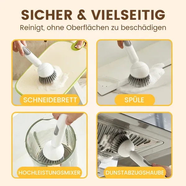 🍳Two rotating long-handled cleaning brushes – a real must-have💦