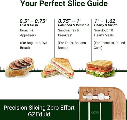 Adjustable Bread Slicer – Serrated Stainless Steel Blade