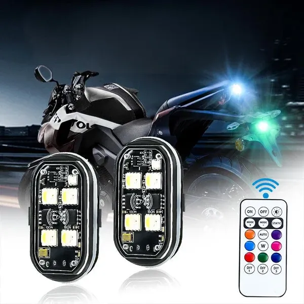 📢50 per cent off!! New model: portable LED vehicle warning lights with two lights and one remote control • Remote-controlled & ultra-bright flashing