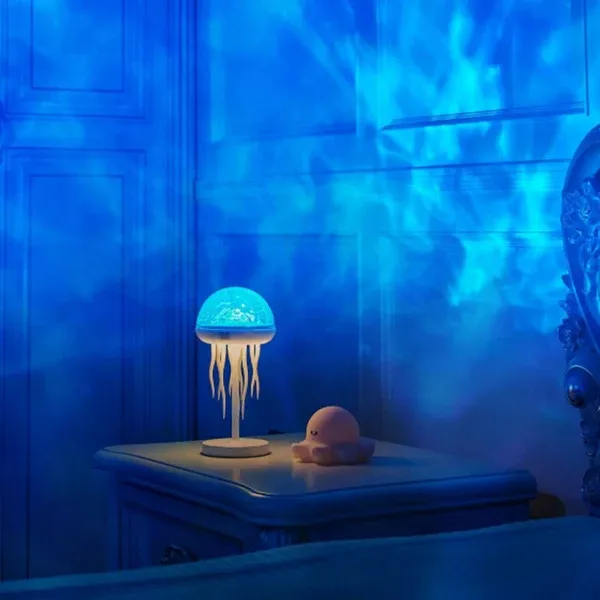 Rechargeable Jellyfish Aurora Lamp with Remote