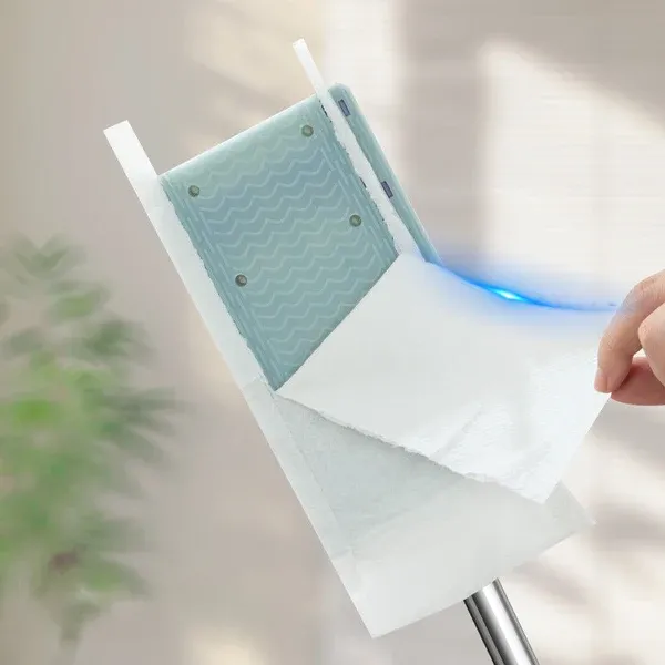 Hands-Free Lazy Mop for Reusable & Disposable Cloths