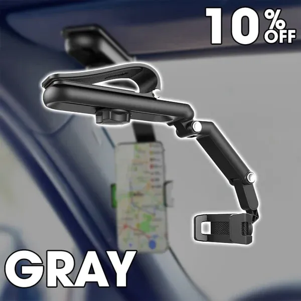 1080° Rotating Mobile Phone Holder – Universal Clip-On, suitable for cars, desks, mirrors and sun visors