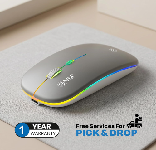 EVM EnGrip Rechargeable Wireless Mouse | 2.4GHz | Type C Charging | 1600 DPI Optical Mouse | LED Lights Ergonomic Mouse | Compatible with Laptop, PC