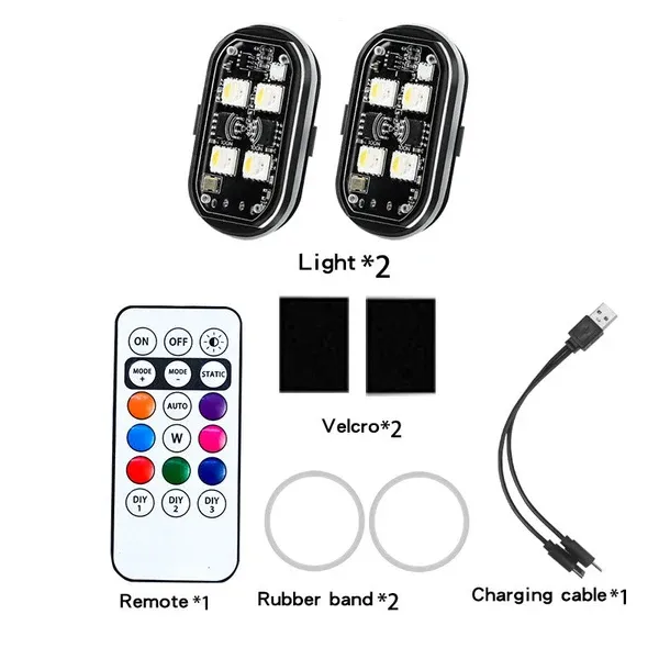 📢50 per cent off!! New model: portable LED vehicle warning lights with two lights and one remote control • Remote-controlled & ultra-bright flashing