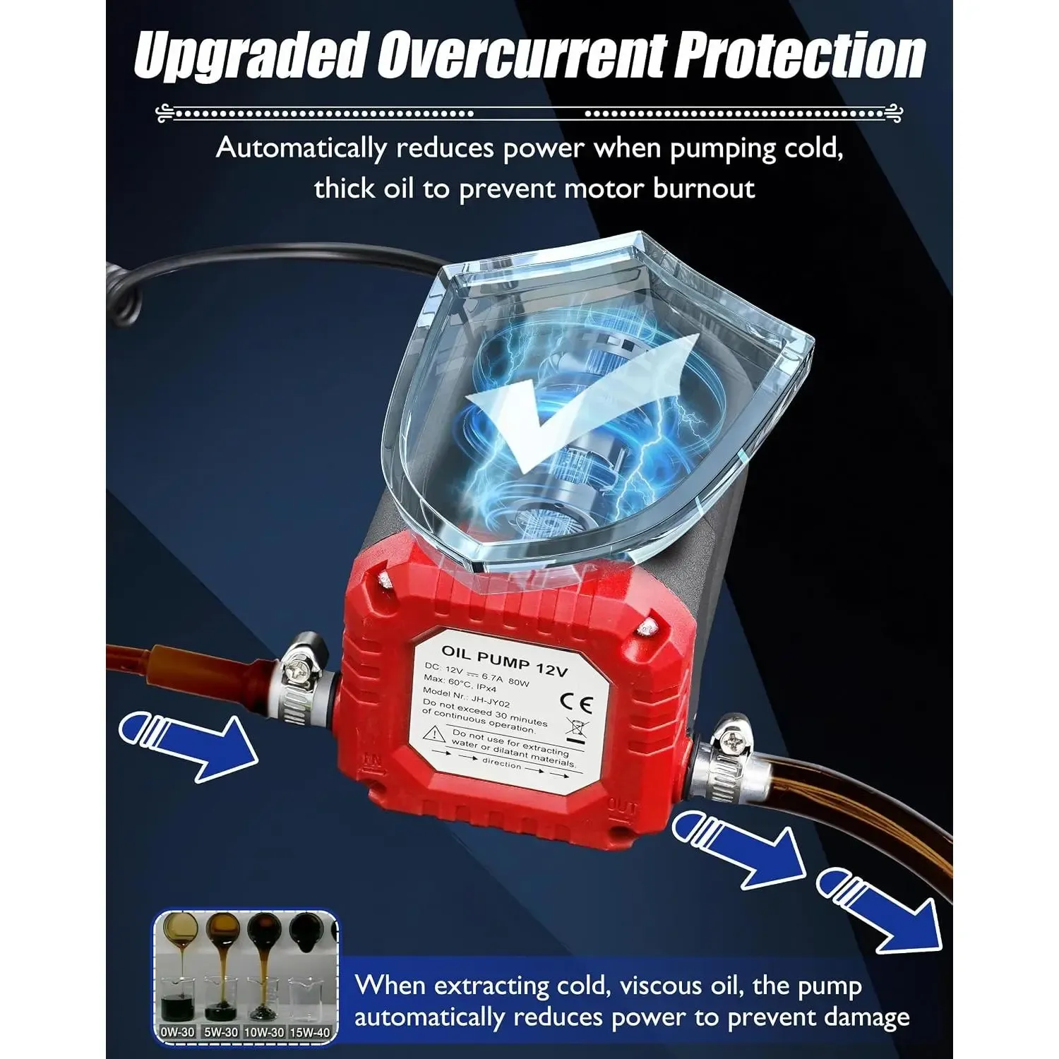 12V 80W Oil Extractor Pump