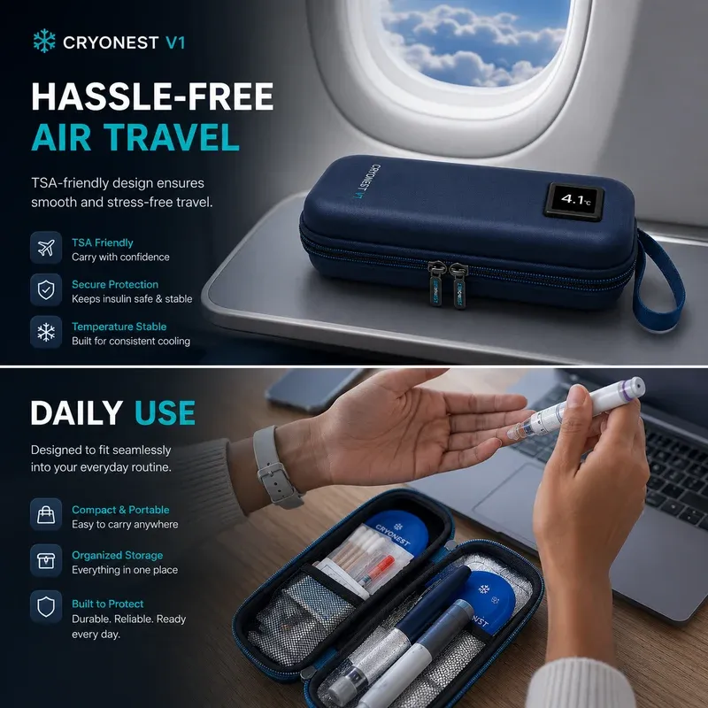 🔥Hot Seller🔥 COD！Insulin Cooler Travel Case with Temperature Display
