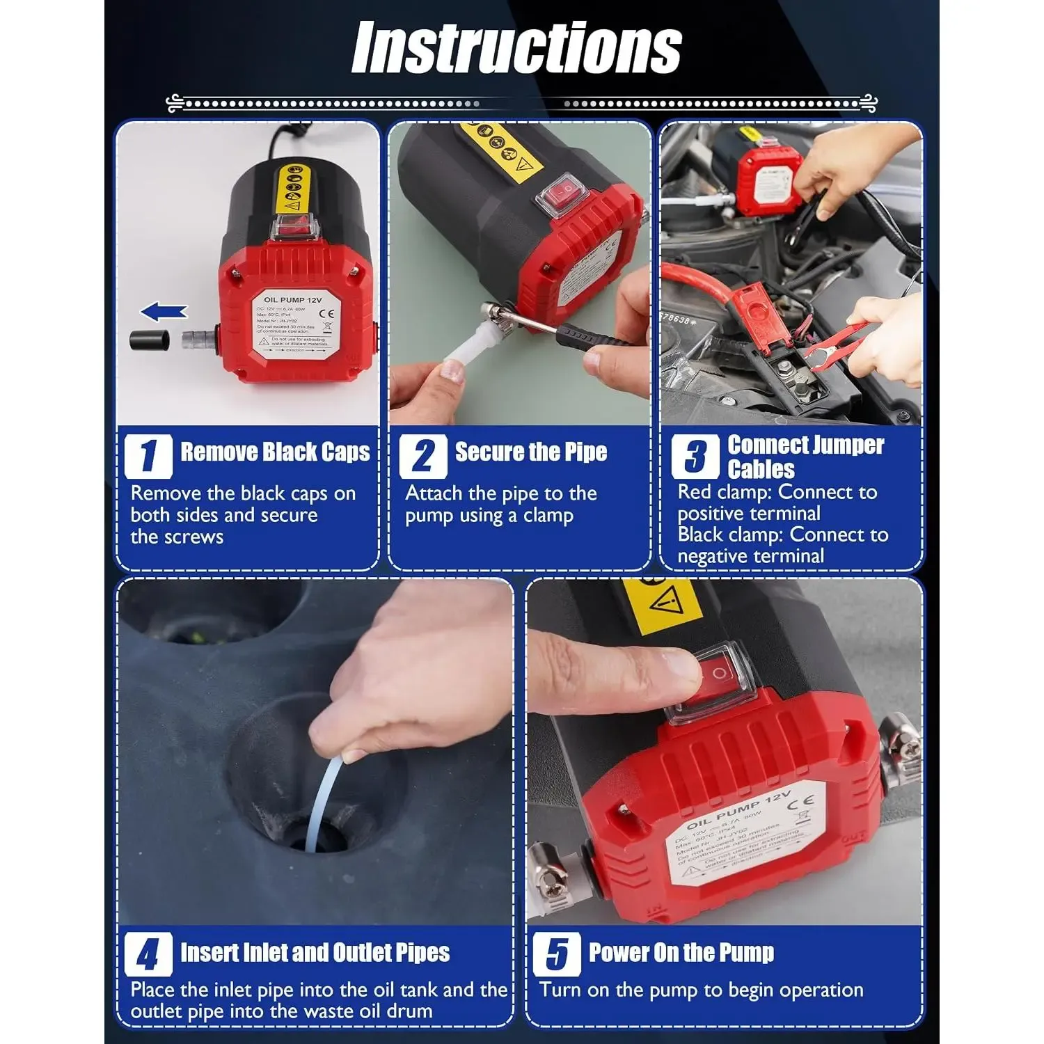 12V 80W Oil Extractor Pump