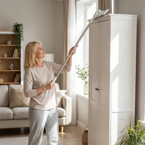 Hands-Free Lazy Mop for Reusable & Disposable Cloths
