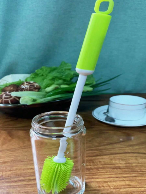 1pc 30cm TPR Material Water Cup Cleaning Brush, Multi-Purpose Cleaning Brush Suitable For Kitchen Utensils, Baby Bottles, Cups, Bottles, Elongated Containers, Jars, Coffee Cups, Wine Glasses, Kitchen, Bathroom, Household Items