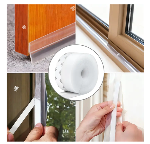 16.4Ft Door Weather Stripping | Adhesive Draft Stopper Seal Strip for Doors, Windows & Shower Doors