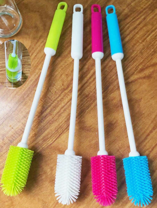 1pc 30cm TPR Material Water Cup Cleaning Brush, Multi-Purpose Cleaning Brush Suitable For Kitchen Utensils, Baby Bottles, Cups, Bottles, Elongated Containers, Jars, Coffee Cups, Wine Glasses, Kitchen, Bathroom, Household Items