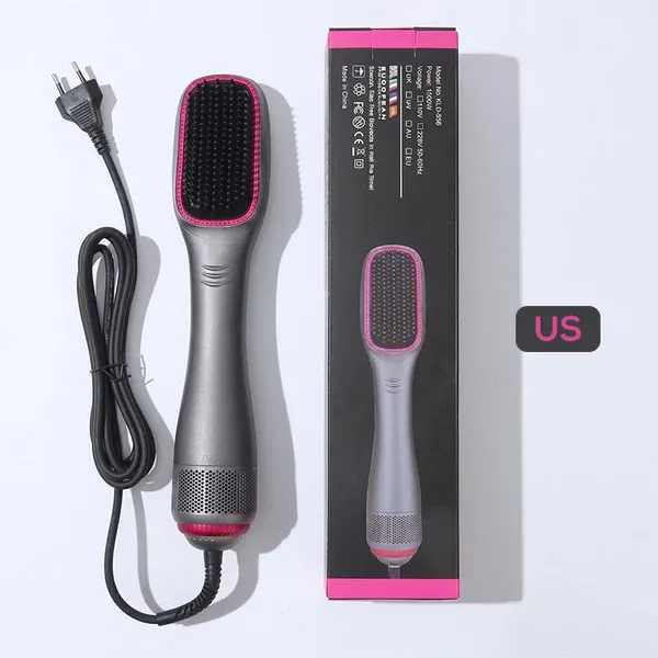 🔥LAST DAY 50% OFF 🔥 👩‍🦰 3-in-1Ionic Hair Dryer Brush ✨ One Step Hot Air Styling Brush for Straightening, Drying & Curling