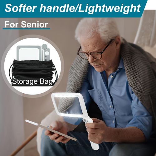 🔥Hot Seller🔥 COD！Folding Handheld Magnifying Glass with Light for Reading
